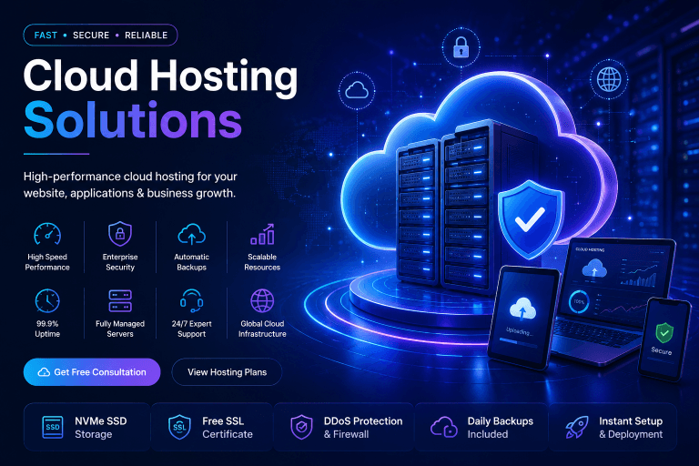 Cloud hosting solutions with secure scalable high-performance servers by Felix Technologies