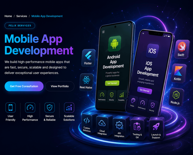 Mobile app development services by Felix Technologies